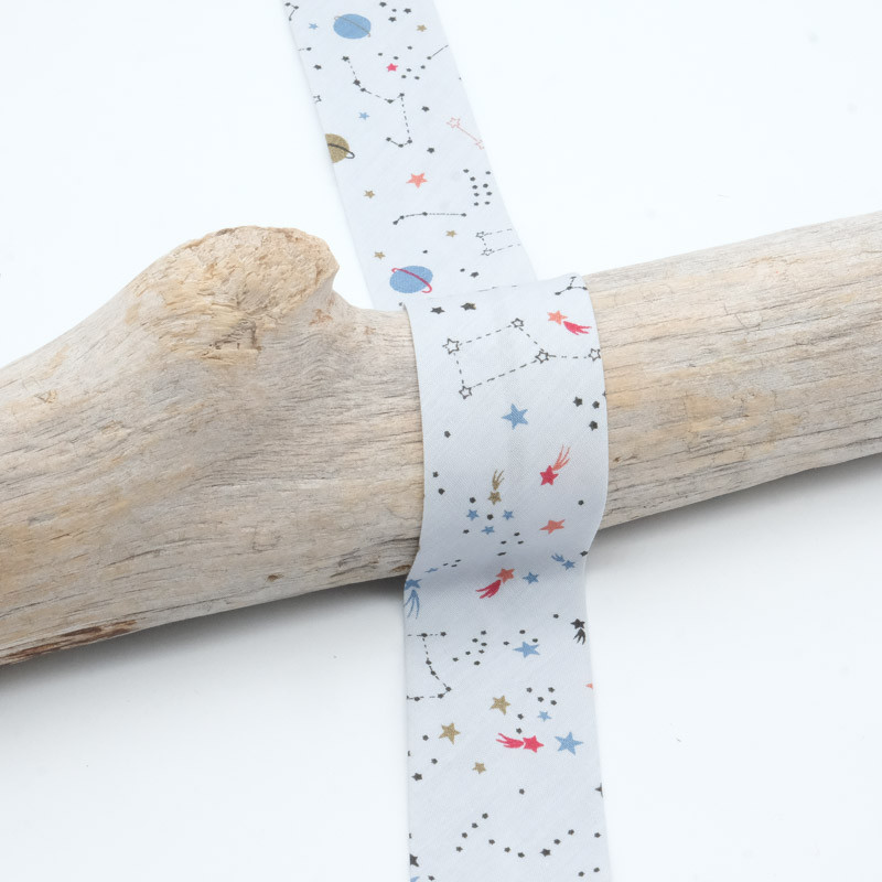 Kairos 30MM Bias Tape in Cosmic Blue-Gray - Maison Klem
